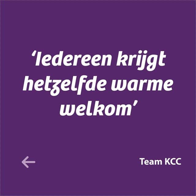 Foto met tekst van team KCC