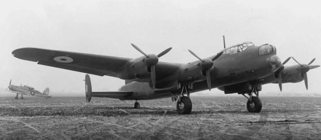 een Britse Avro Lancaster. Een soortgelijk toestel. Bron: de Stentor